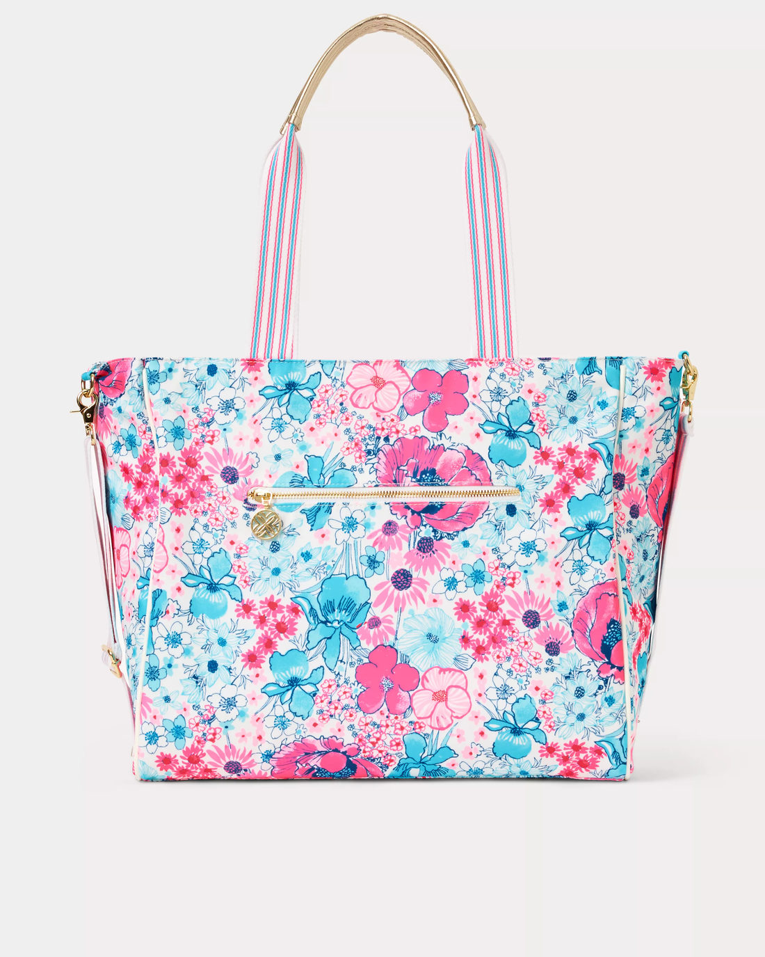 Lilly Pulitzer Pickleball Tote Starlight Navy In All Her Glory Floral patterned pickleball bag 