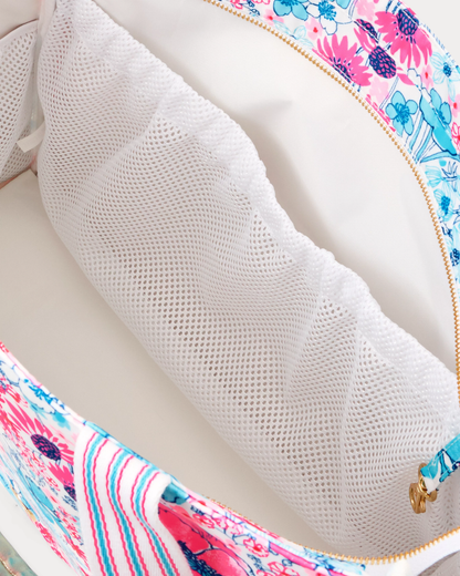 Lilly Pulitzer Pickleball Tote Starlight Navy In All Her Glory Floral patterned pickleball bag 