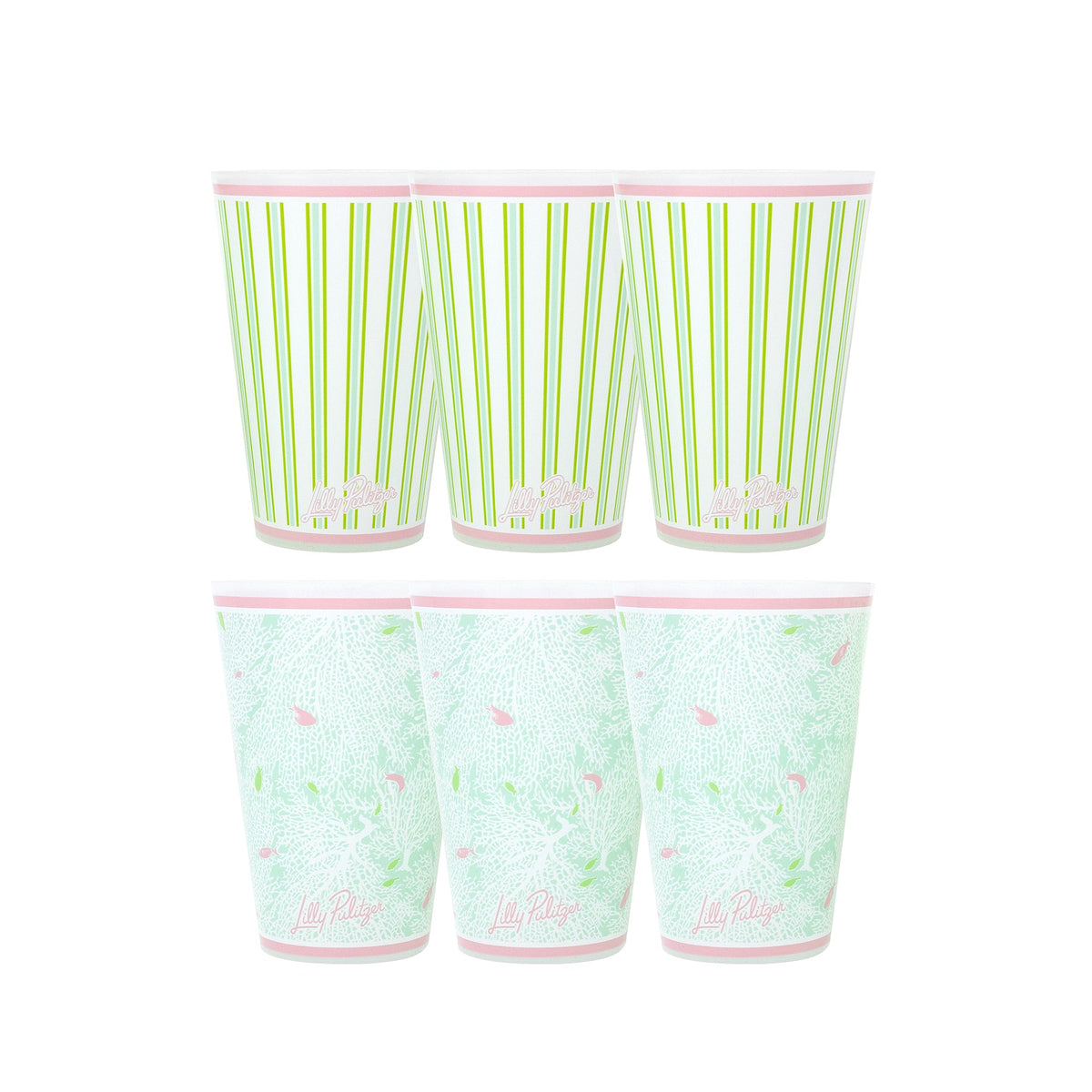 Lilly Pulitzer Pool Cup Set Color: Mint Condition Fantastical