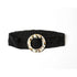 Black beaded slip on belt Mare Sole Amore black Oz Slip On Stretch Belt