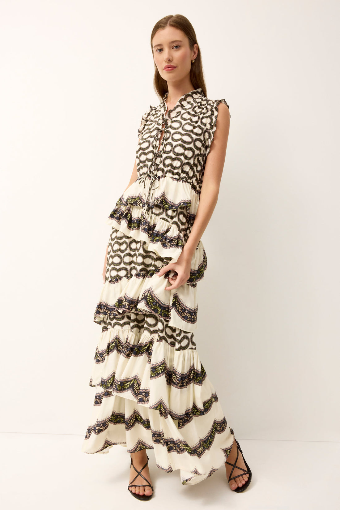 Marie Oliver Franklen dress in a flowing, elegant design with a soft fabric and stylish silhouette perfect for versatile wear.