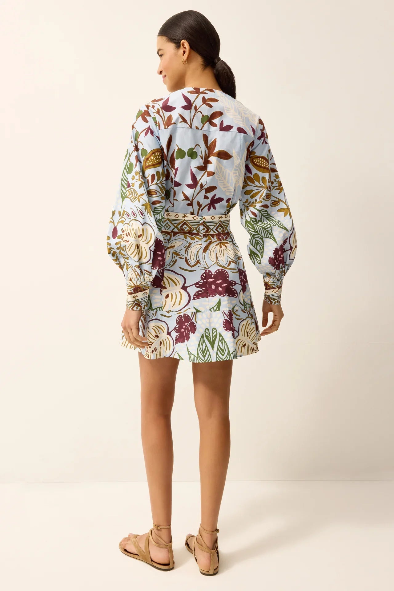 Marie Oliver Hughes dress featuring a floral branch pattern, elegant silhouette, and soft fabric, perfect for casual or semi-formal wear.