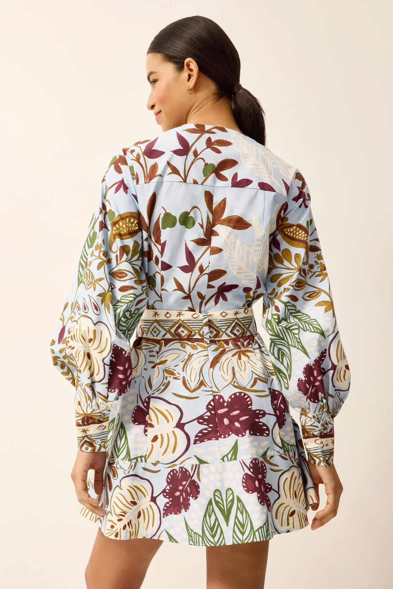 Marie Oliver Hughes dress featuring a floral branch pattern, lightweight fabric, and elegant design perfect for casual or semi-formal wear.