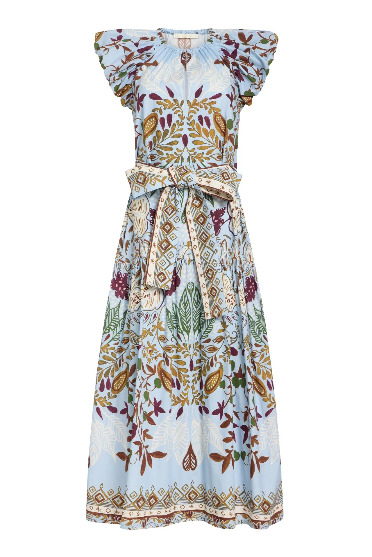 Marie Oliver Leena Dress in branch print, featuring a flowy silhouette and elegant design, perfect for casual or semi-formal wear.