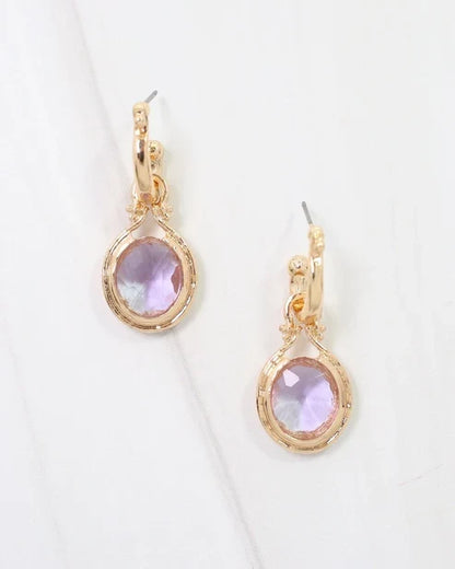 Medford Circular Drop Hoop Earring Periwinkle
