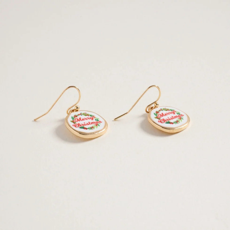 Pair of earrings with &