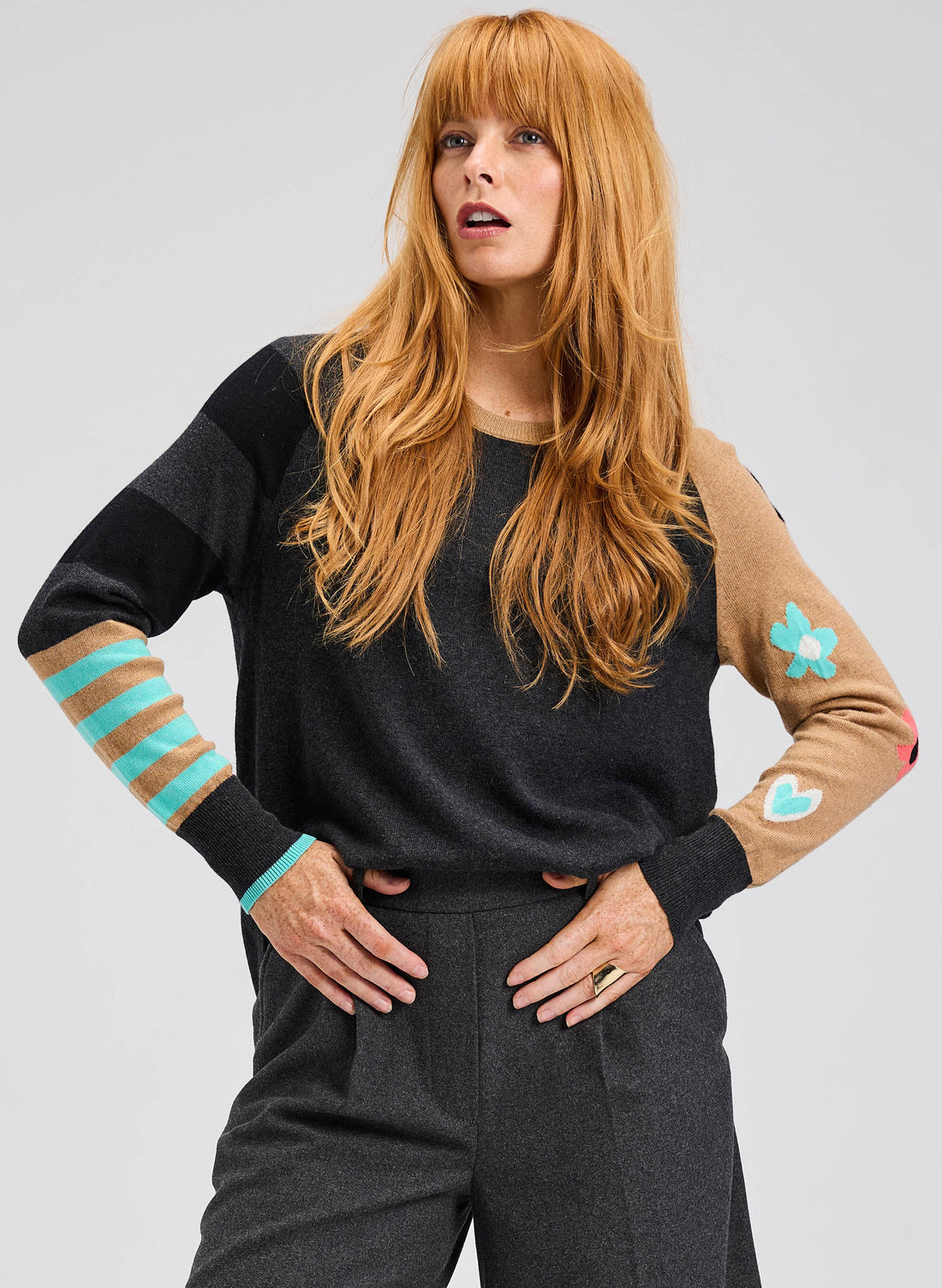 Zaket&amp; Plover | Po Stripe Sleeve Sweater