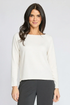 Olivia By Habitat Clothes Essential Knits Layering Crew Neck Tee in Ivory 