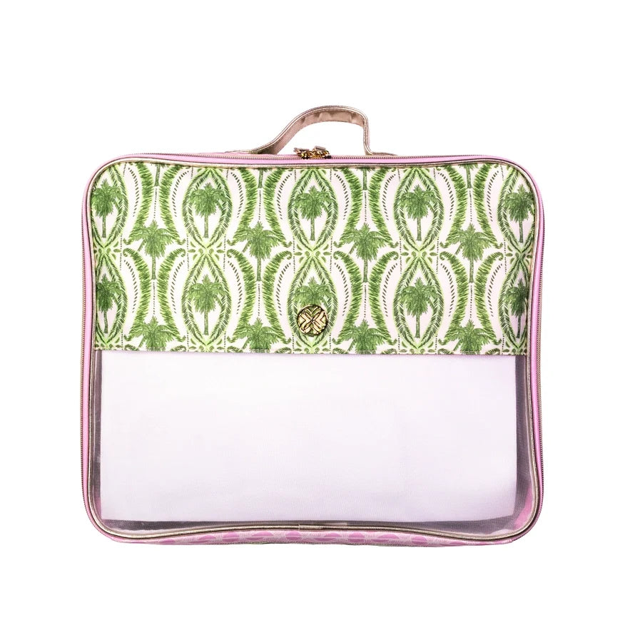 Packing Cube Set, Oleander Pink Tropical Tiles