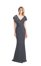 Load image into Gallery viewer, Daymor Couture | Vneck Gown with Ruffle Sleeve
