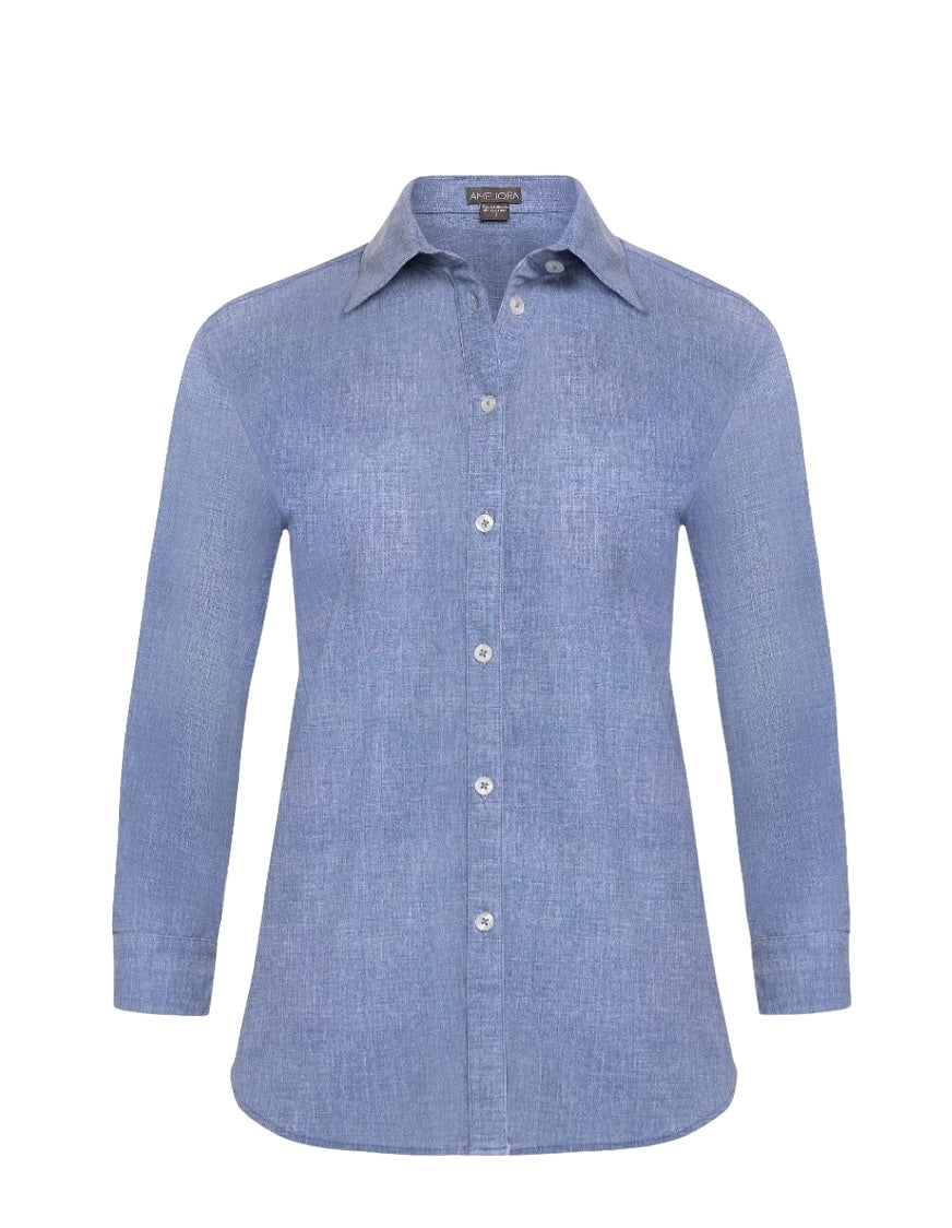 Ameliora | Diane Travel Shirt in Indigo