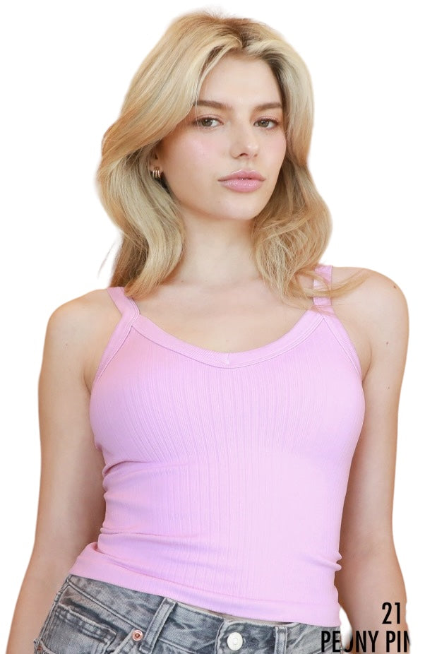 Nikibiki | Deep V Neck Ribbed Tank Top