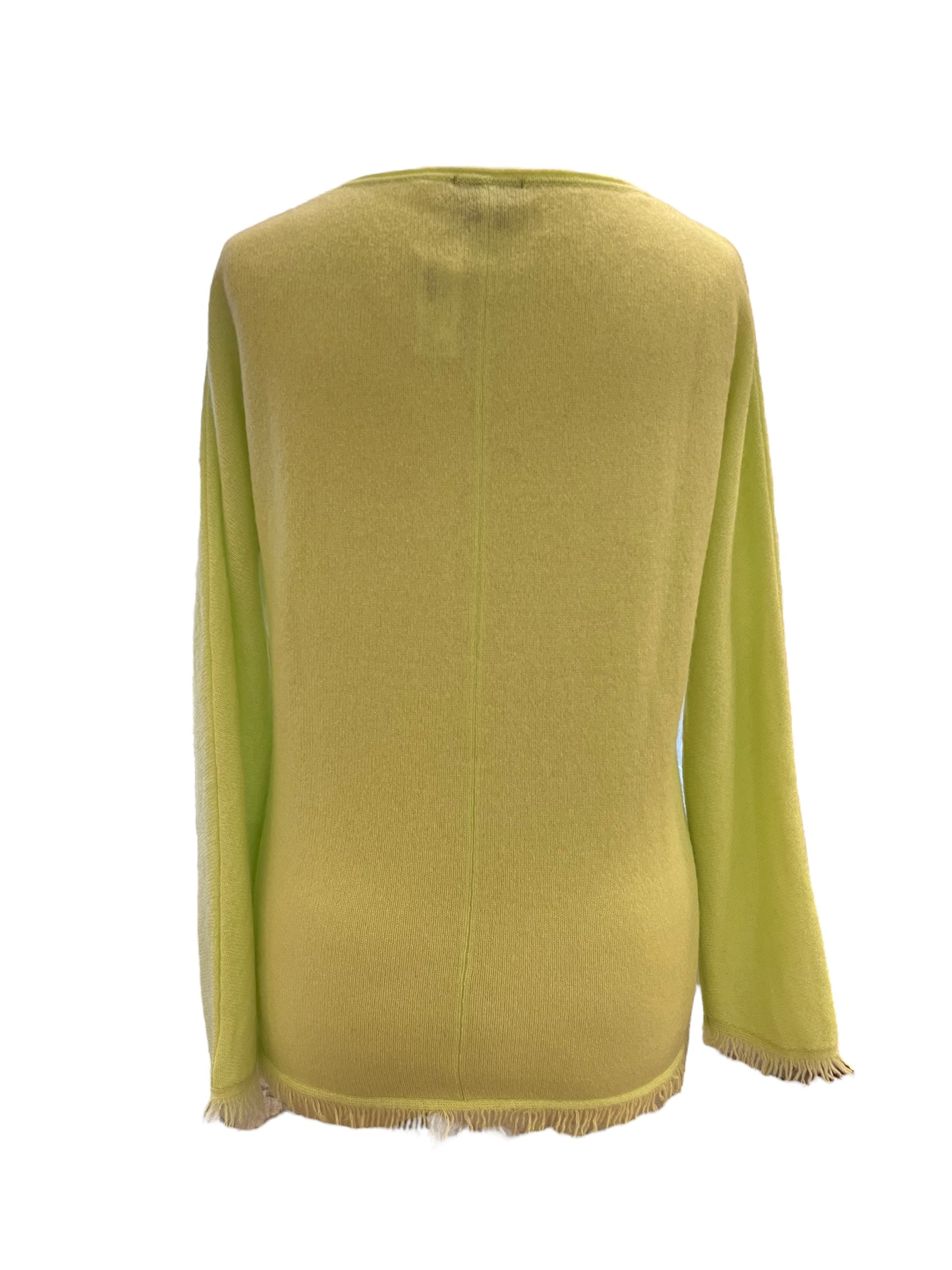 Pureamici |Raw Edge V Neck Sweater