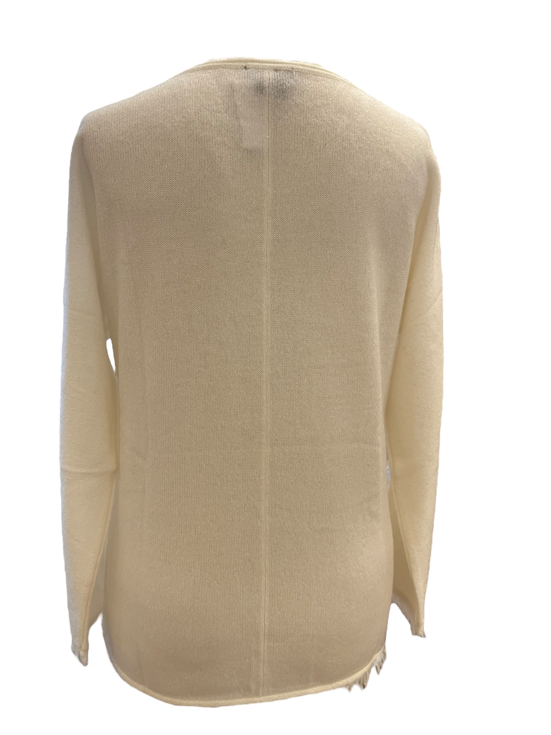 Pureamici |Raw Edge V Neck Sweater