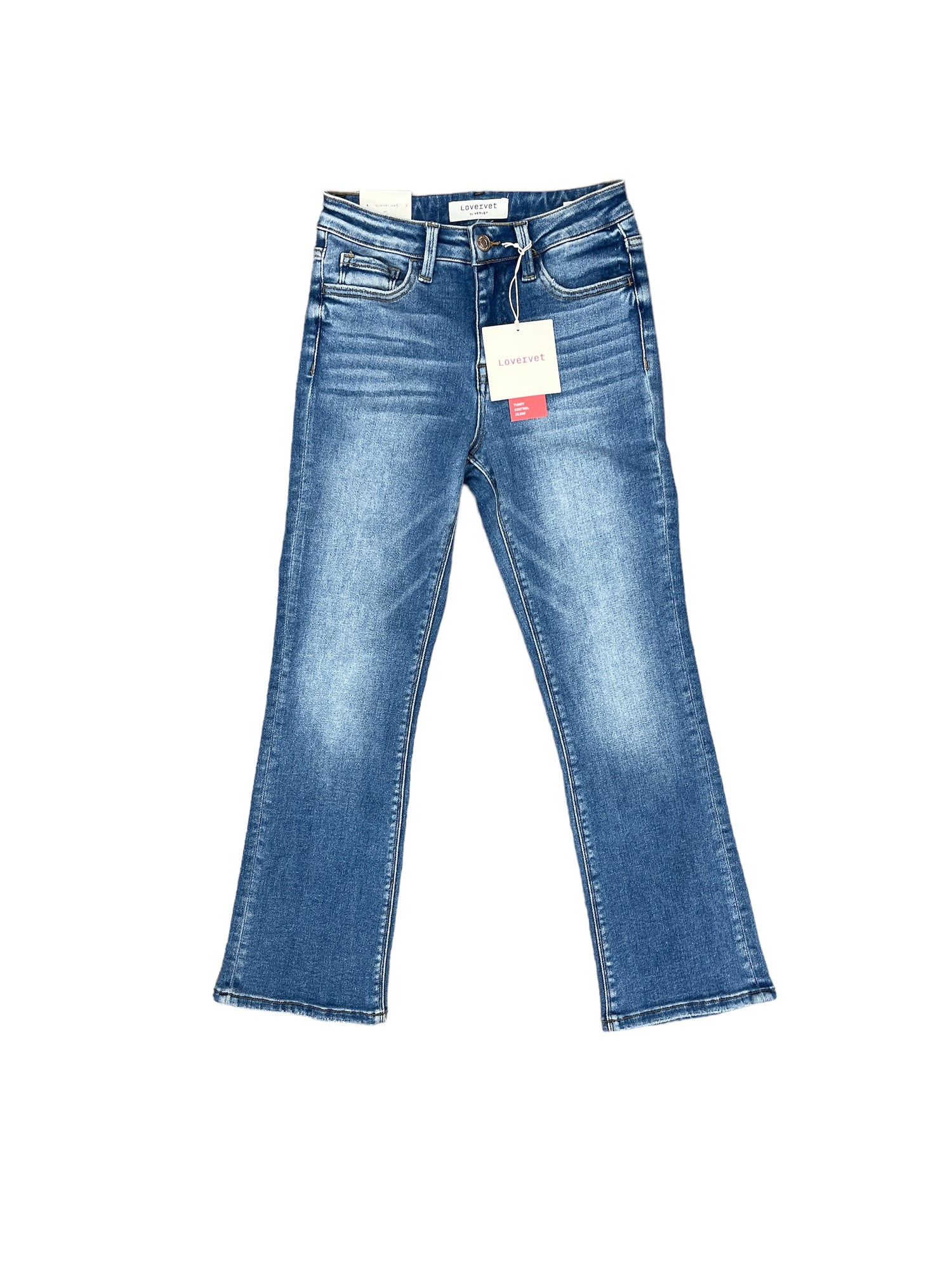 Flying Monkey | Mid Rise Crop Flare Jean