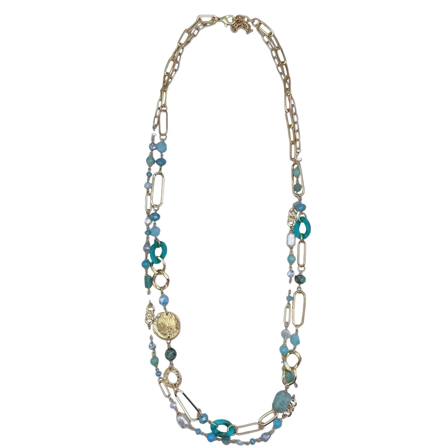 Lordane,inc. | Blue Green Glass Bead Necklace