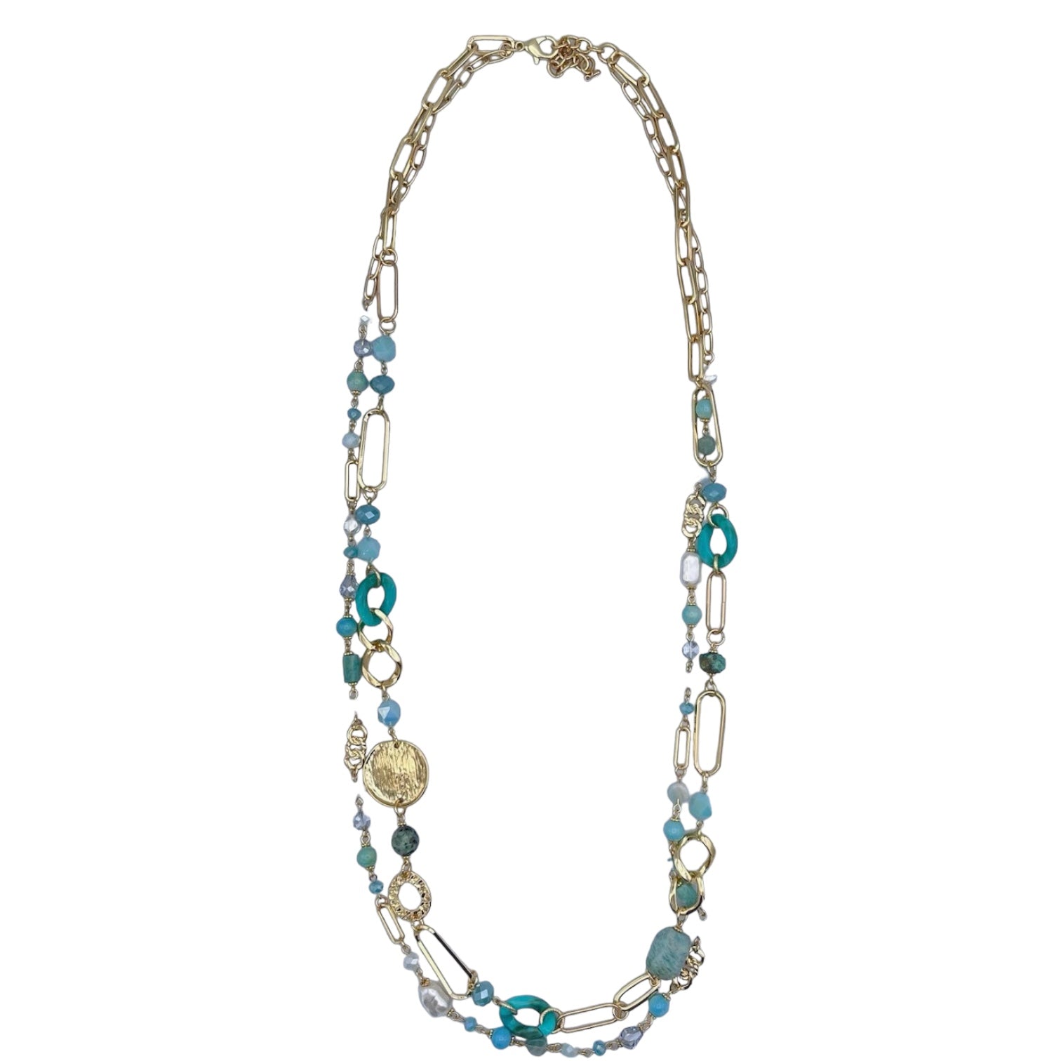 Lordane,inc. | Blue Green Glass Bead Necklace