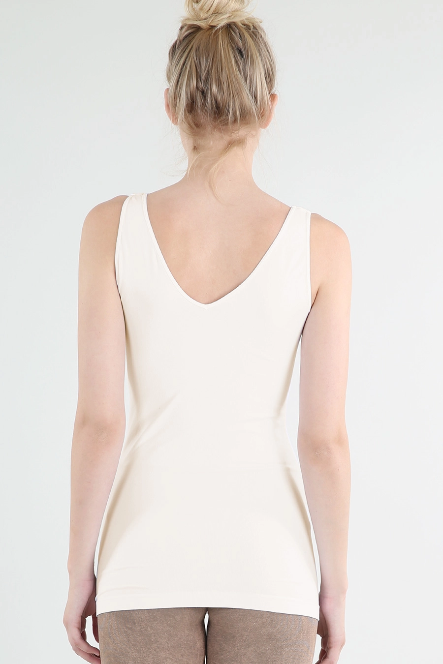 Women’s Reversible Tank Top in Ivory beige