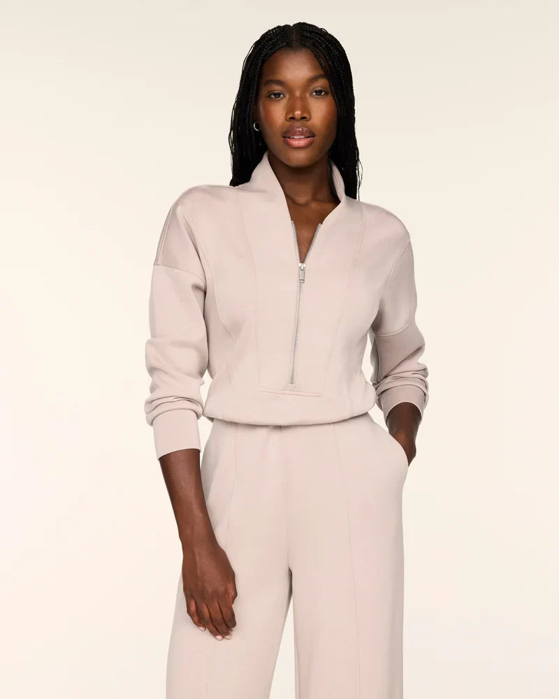 SPANX AirEssentials®
Long Sleeve Shawl Collar Jumpsuit in Mushroom