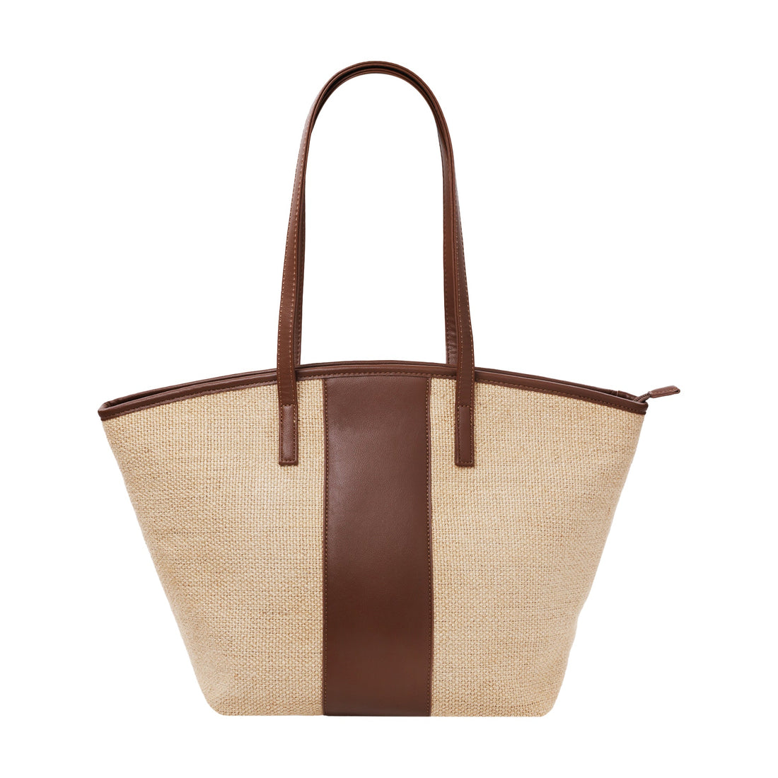 Sondra Roberts | Raffia Tote with Faux Leather