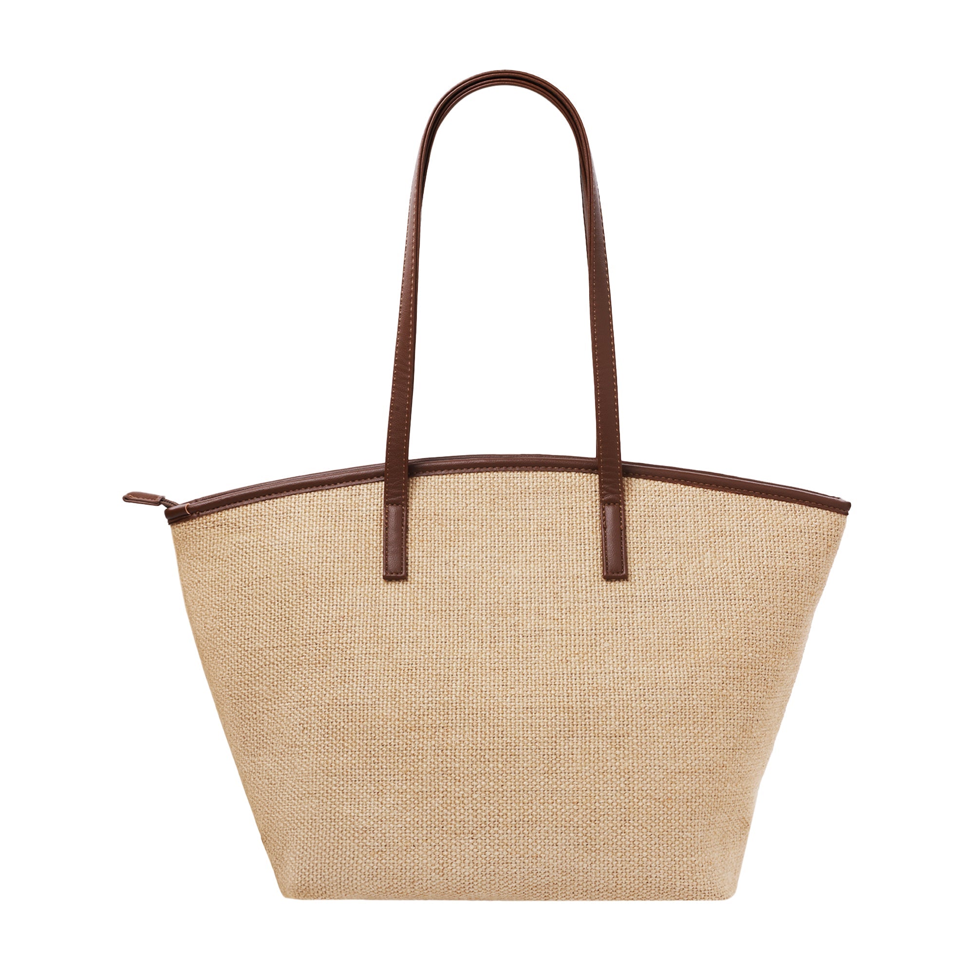 Sondra Roberts | Raffia Tote with Faux Leather