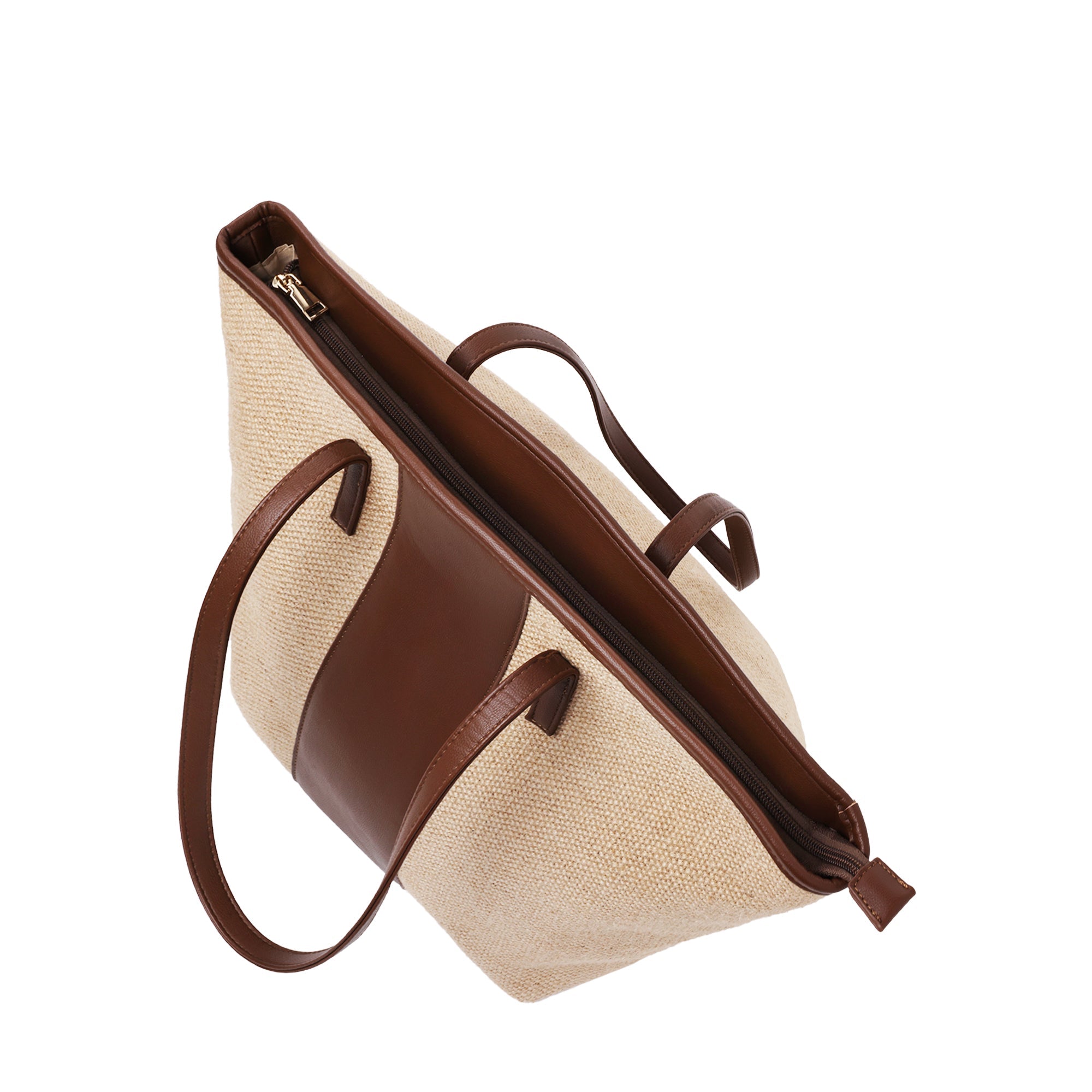 Sondra Roberts | Raffia Tote with Faux Leather