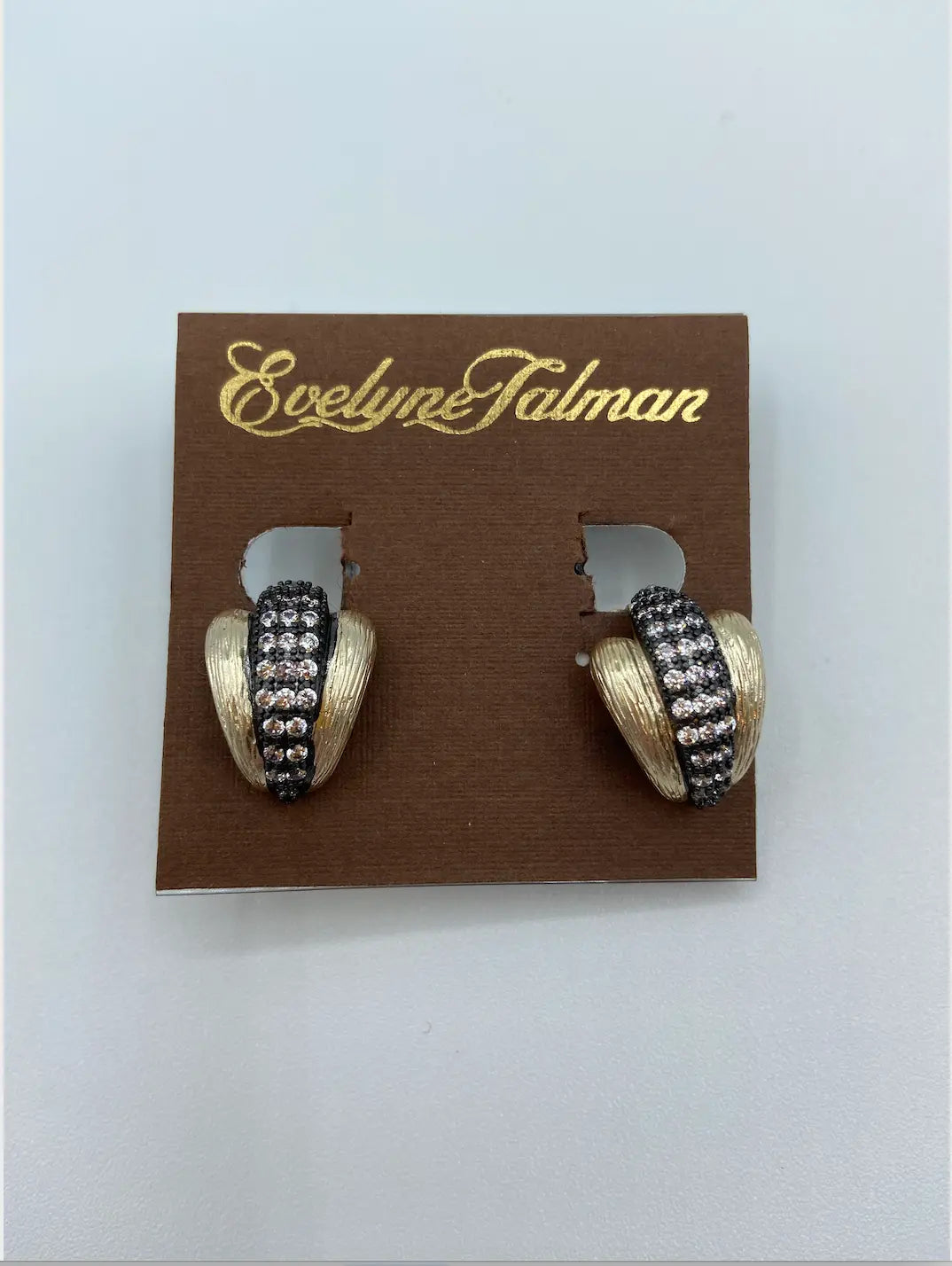 Lordane,inc. | Gold Clip W Cz Hematite | Lordane,inc. | Cloister Collection Designer Fashion