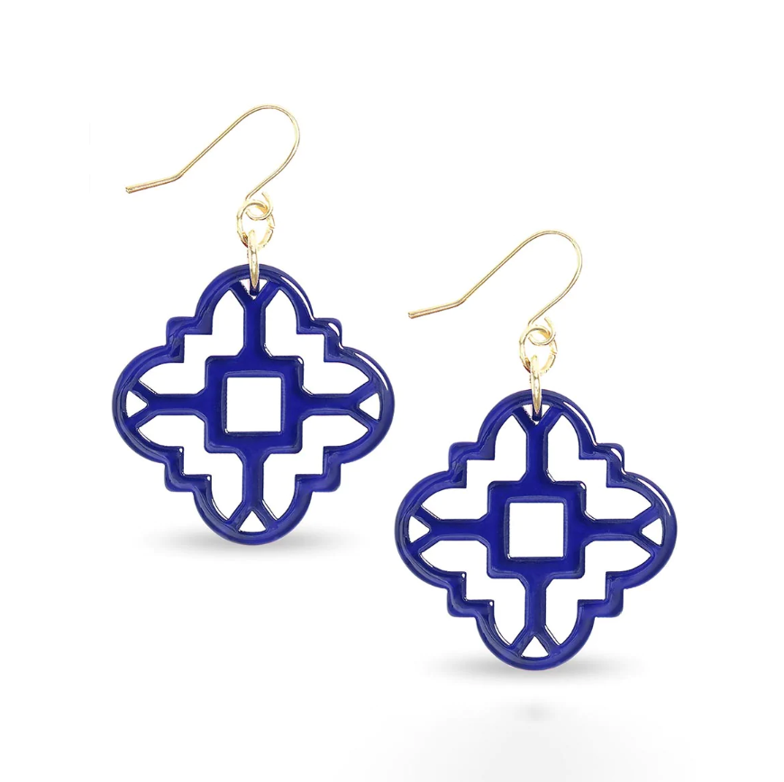 Evelyne Talman | Small Resin Mosaic Tile Earrin