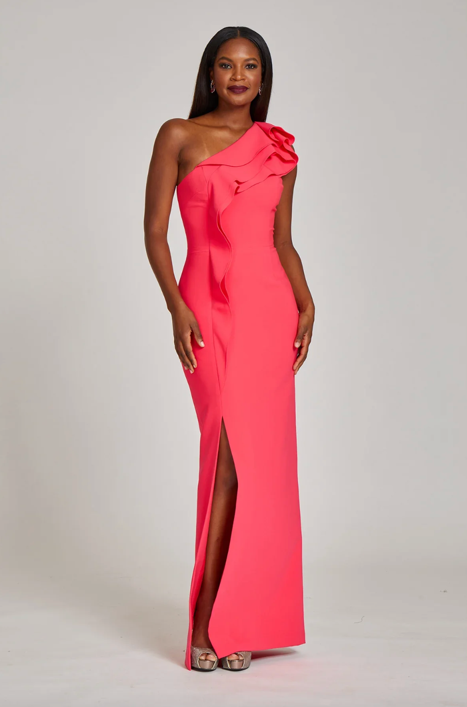 Teri Jon | Crepe One Shldr Gown