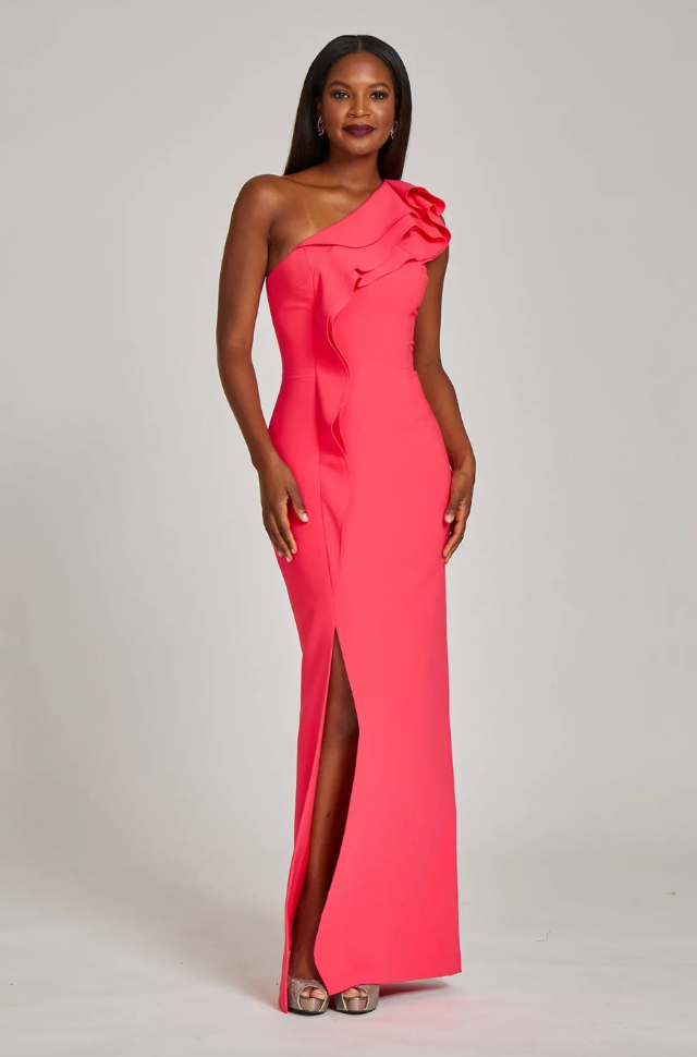 Teri Jon | Crepe One Shldr Gown