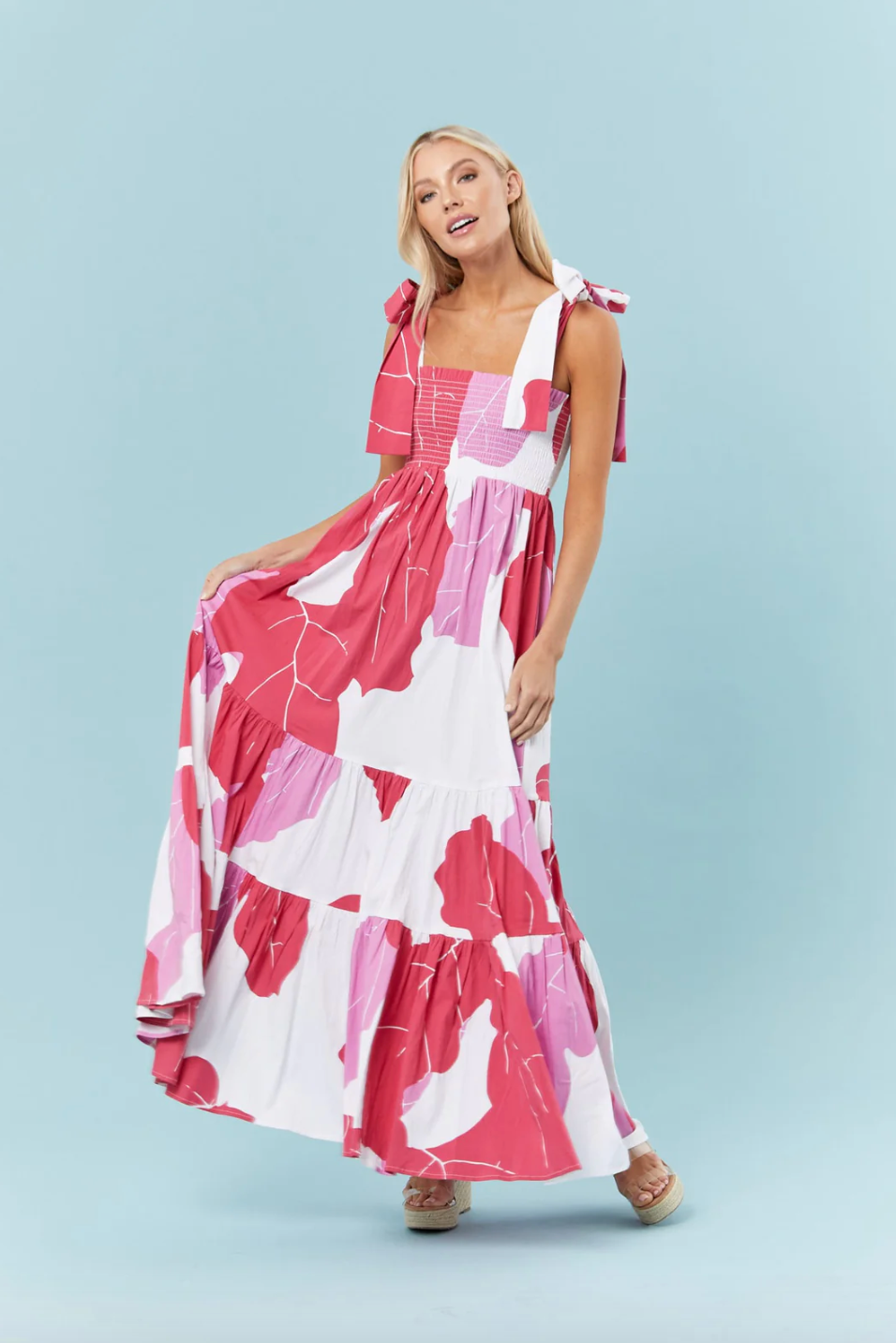 Sheridan French | Kelly Dress Pink Palms