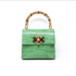 German Fuentes | Bamboo Handle Handbag Green | German Fuentes | Cloister Collection Designer Fashion