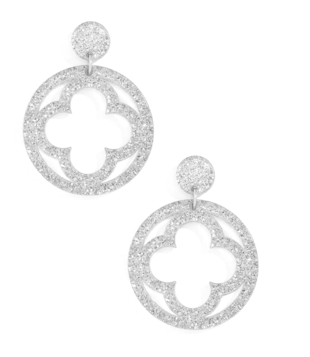 Zenzii | Resin Clover Circle Earring | Zenzii | Cloister Collection Designer Fashion