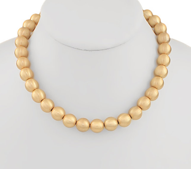 Evelyne Talman | Golden Chunky Beaded Necklace
