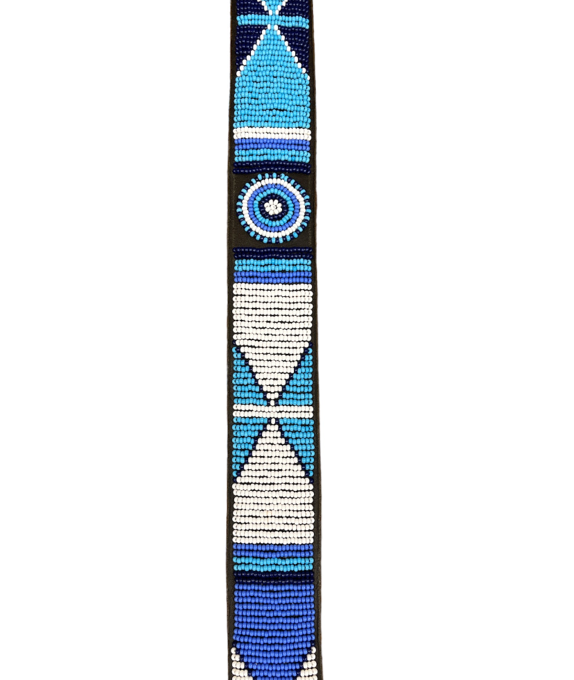 Live Hooked | Beaded Belt Dbl Triangle Circl | Live Hooked | Cloister Collection Designer Fashion
