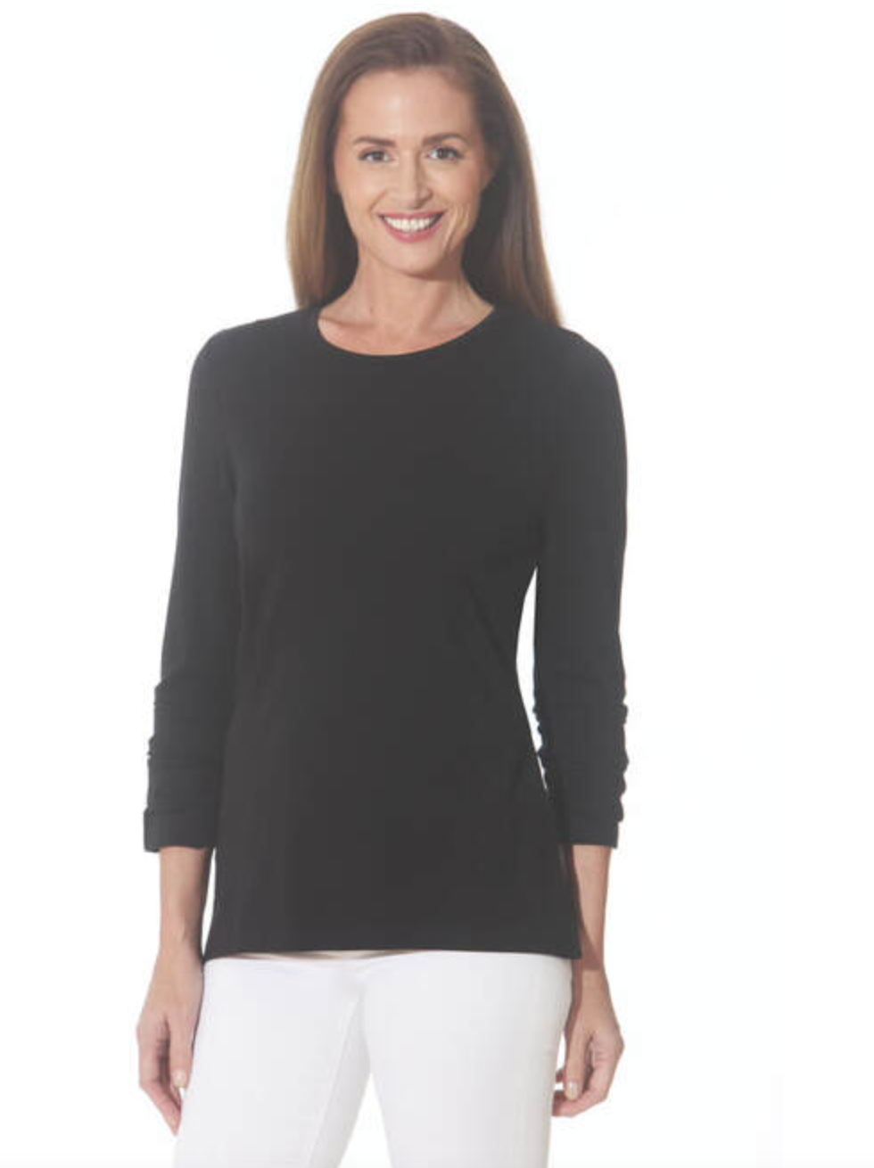 Eli | Black Ruched Sleeve Tunic