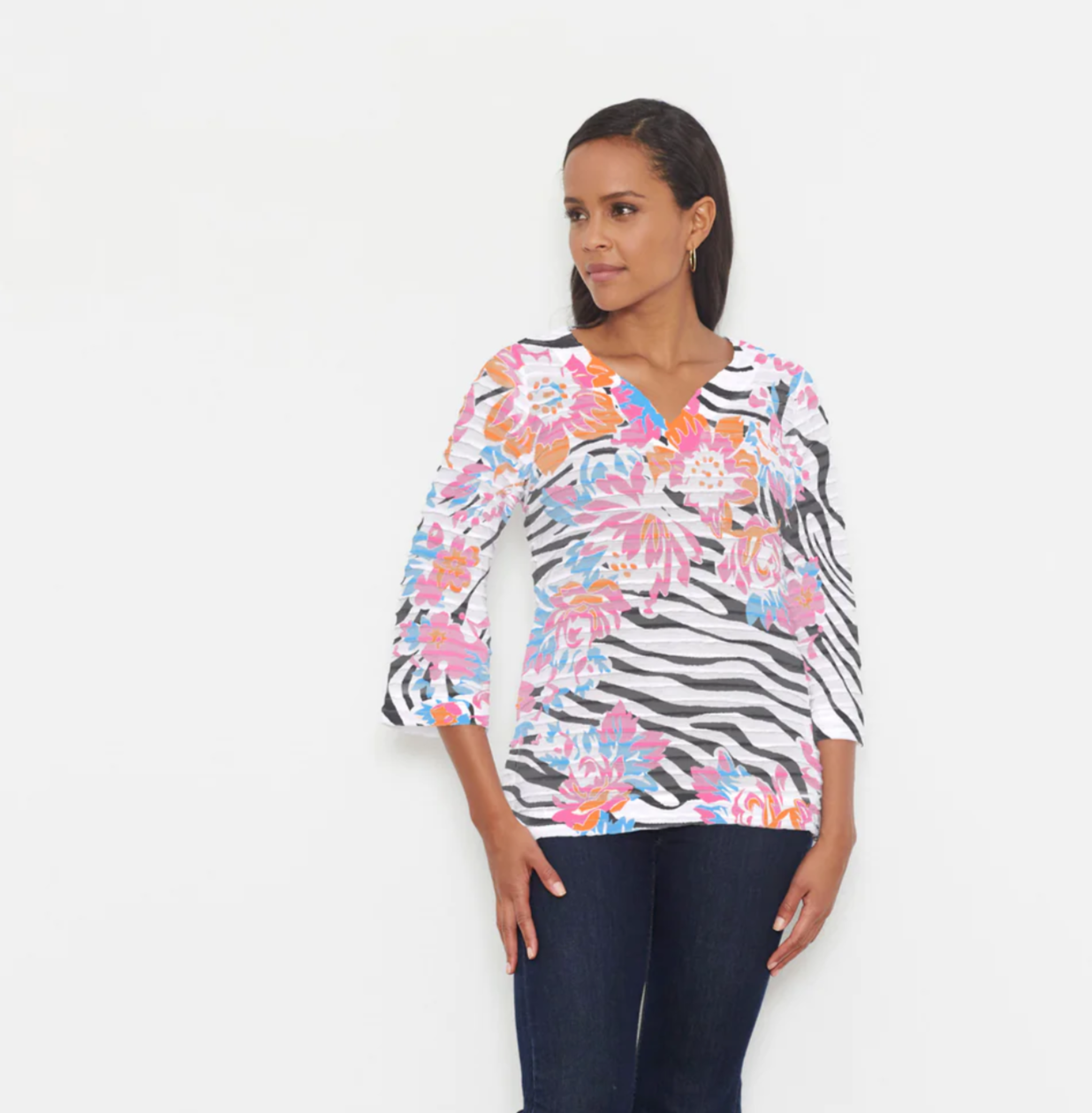 Whimsy Rose | Zebra Print Top