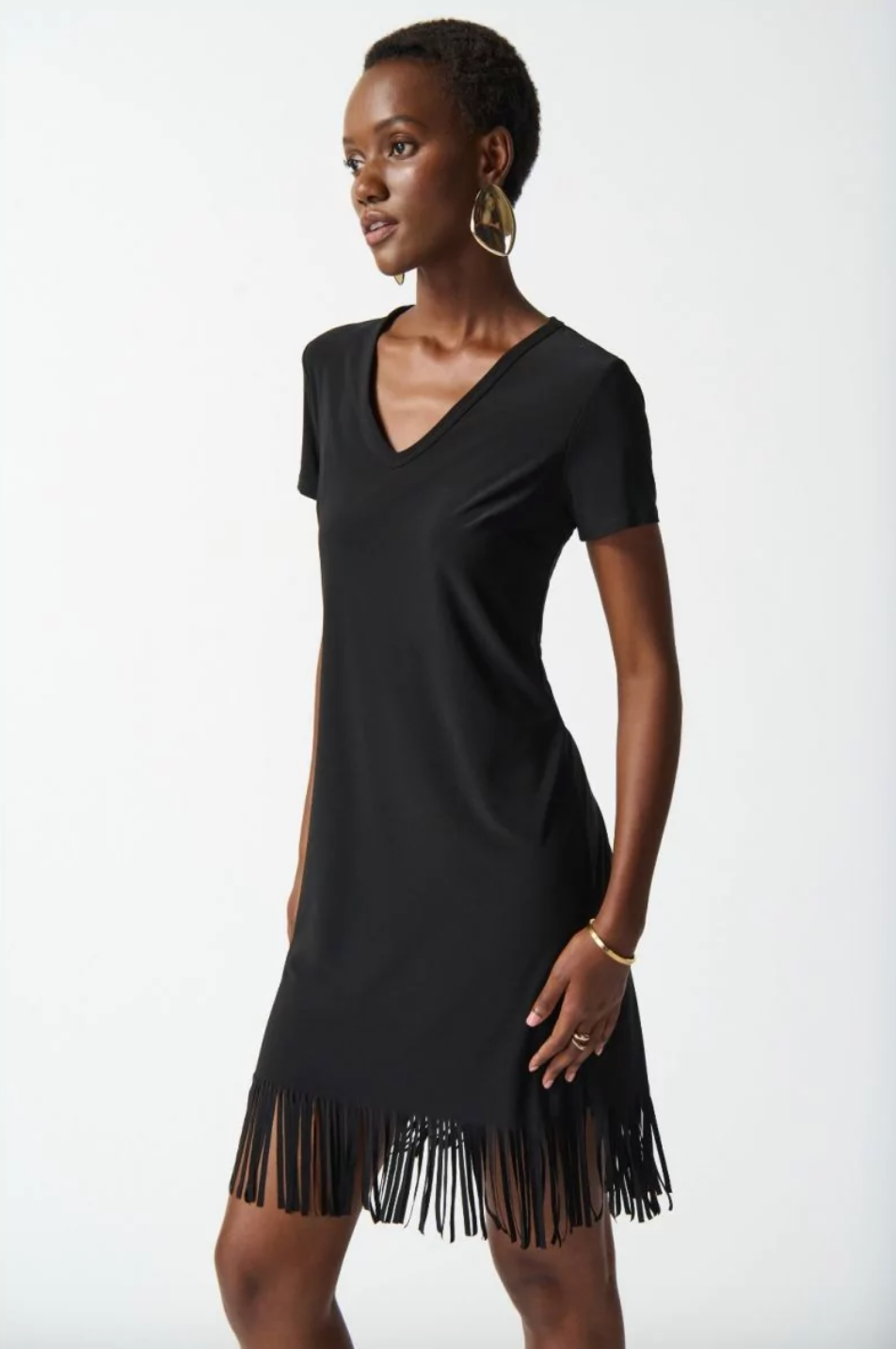 Joseph Ribkoff | Vnk Dress W/fringe Bottom