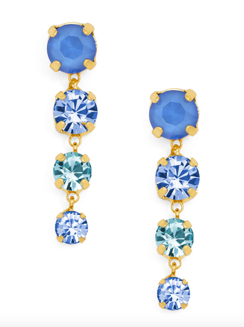 Zenzii | 4 Stone Drop Earring Blue