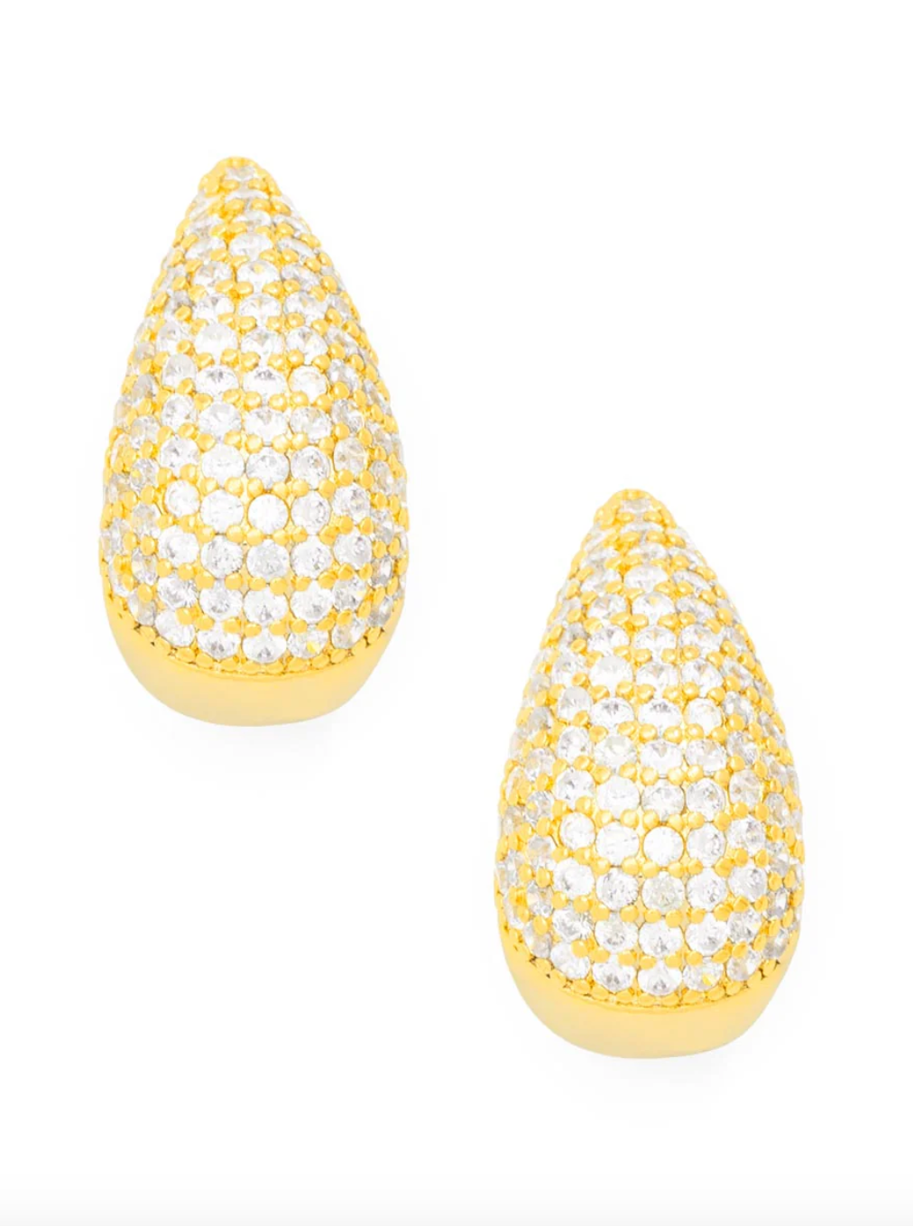 Zenzii | Pave Crescent Stud Gold