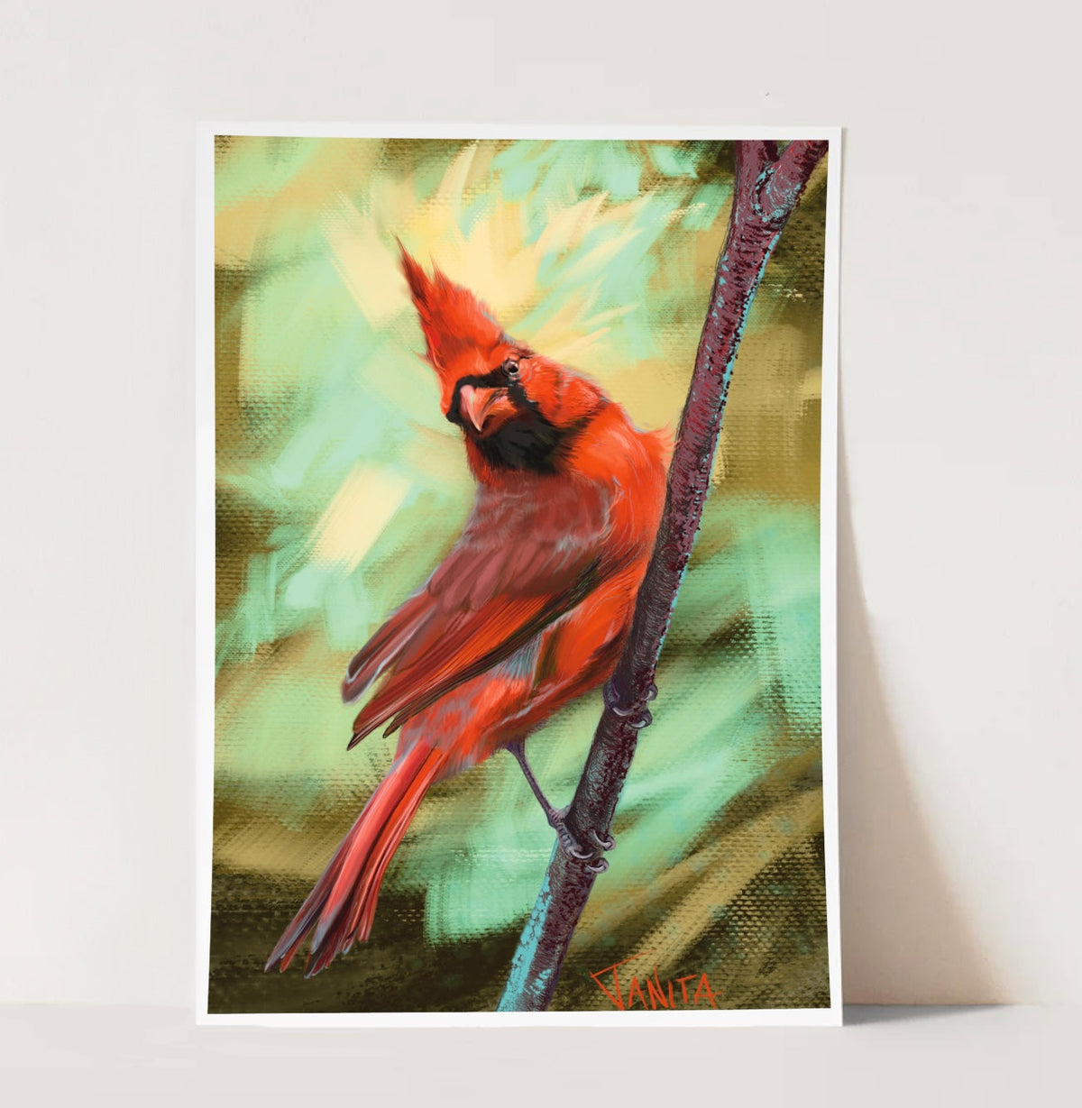 J Nelson | Cardinal  Print | J Nelson | Cloister Collection Designer Fashion