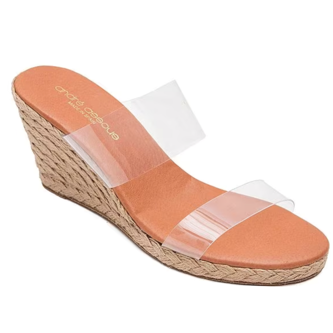 Andre Assous | Clear Strap Wedge Sandal