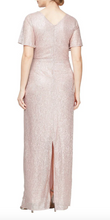 Load image into Gallery viewer, Alex Evenings | Long Knit Metallic Gown
