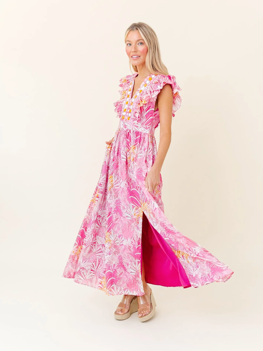 Sheridan French | Stacy Dress in Pink Zebra