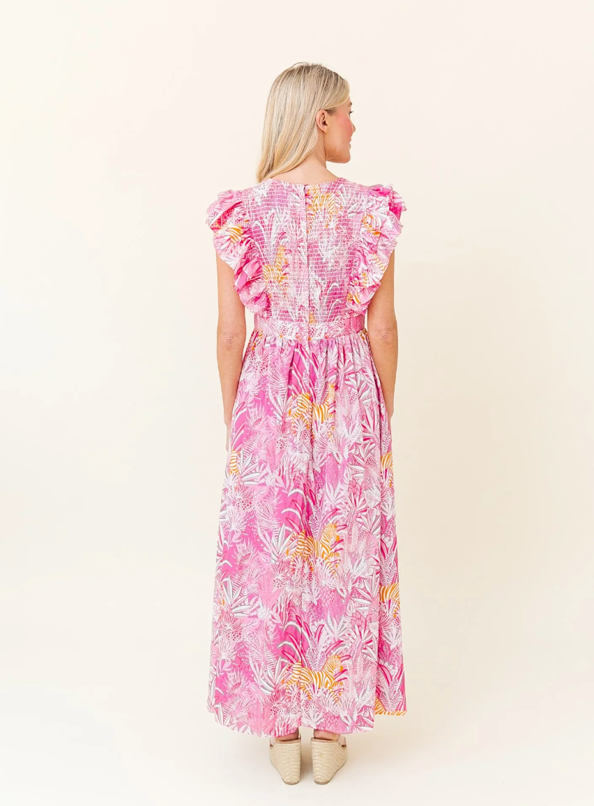 Sheridan French | Stacy Dress in Pink Zebra