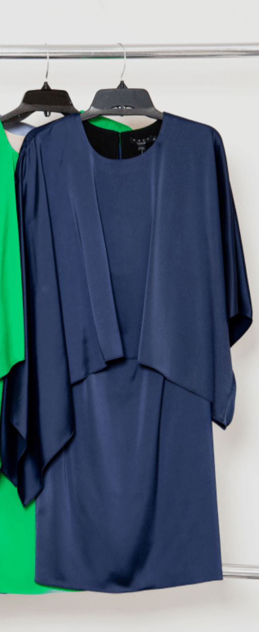 Posh | Dress with Overlay - NAVY