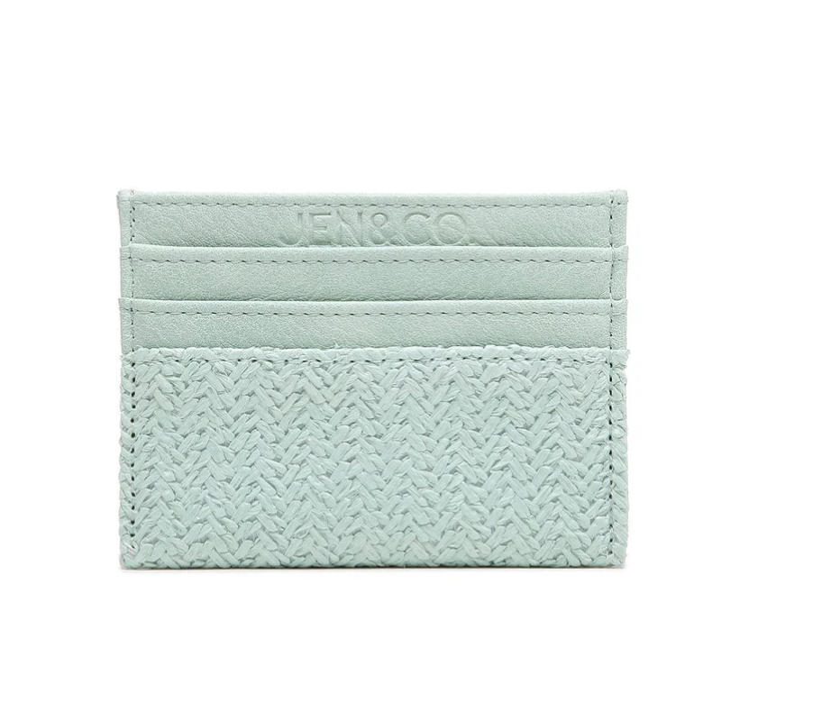 Evelyne Talman | Leather and Rattan Cardholder