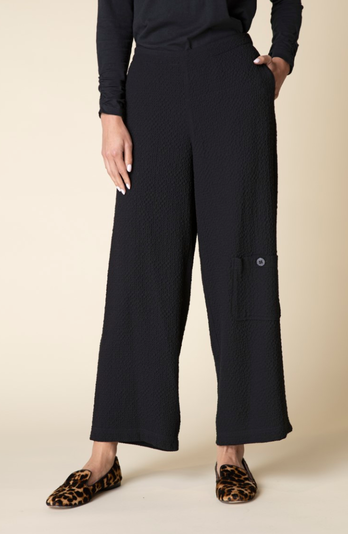 Habitat | Crinkle Crepe Solid Flat Front Ankle Pant