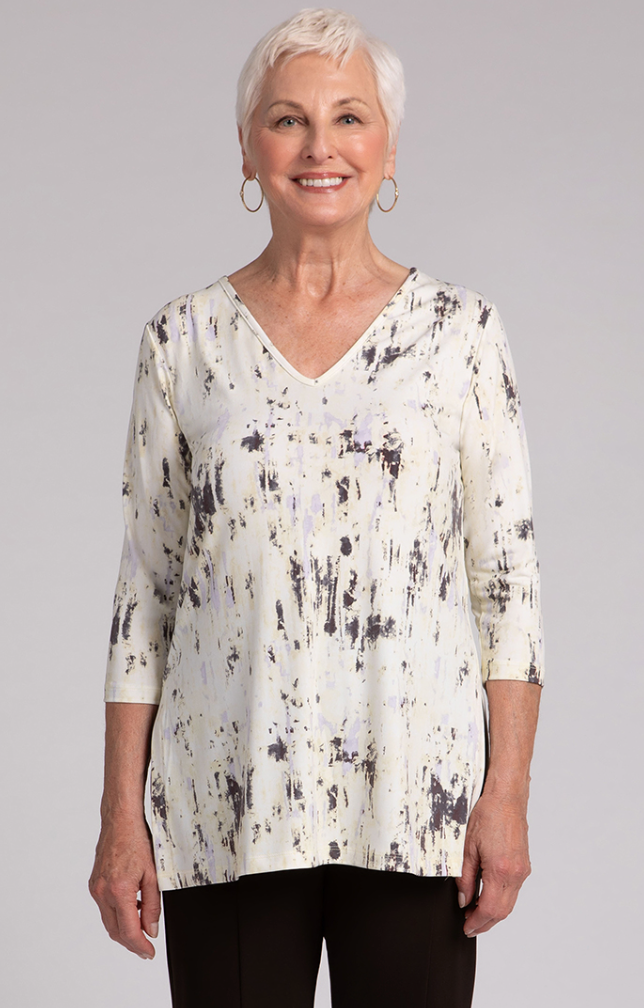 Sympli | Nu Ideal V-neck Tunic, Print