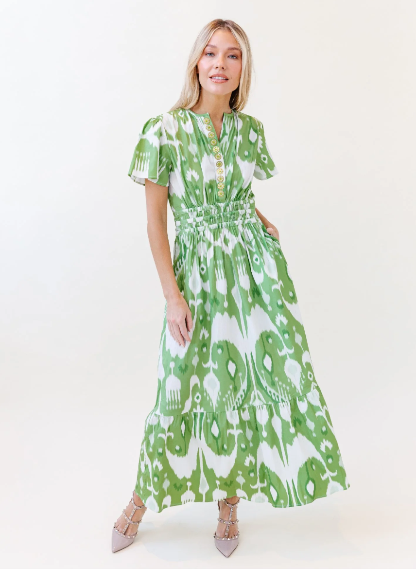 Sheridan French | Eloise Dress - Apple Ikat